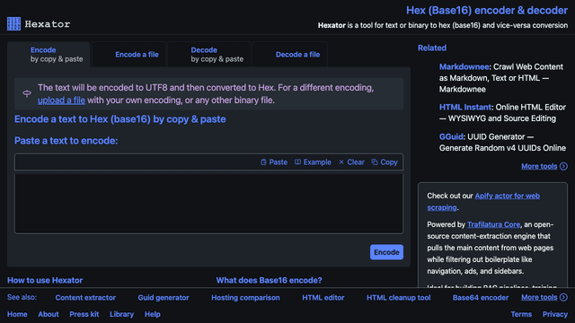 Homepage (encode by copy & paste)