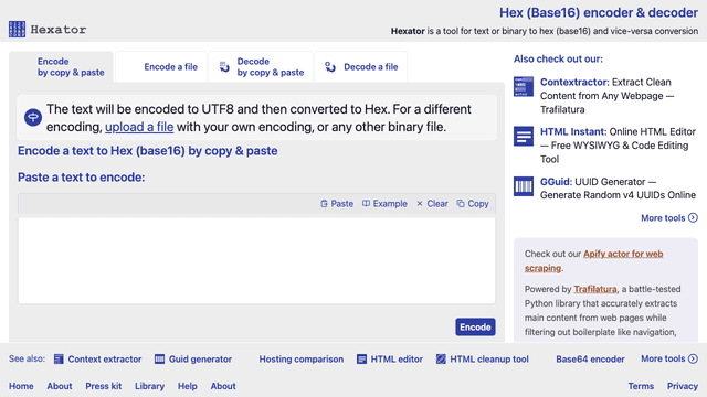 Homepage (encode by copy & paste)