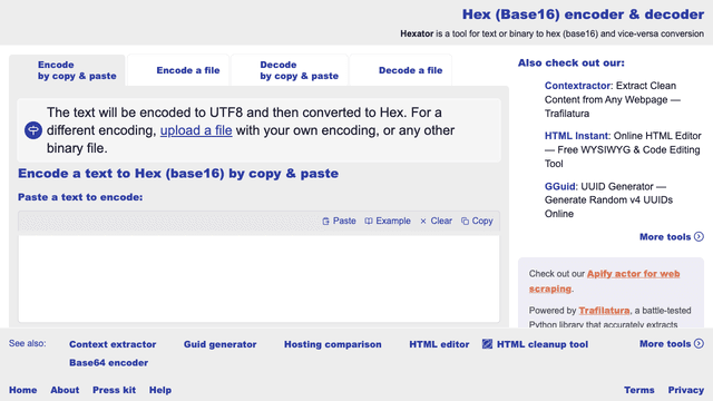 Homepage (encode by copy & paste)
